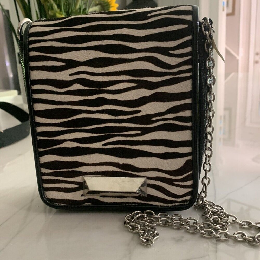 NWT WHITE HOUSE BLACK MARKET WHBM Women's Zebra Crossbody Bag